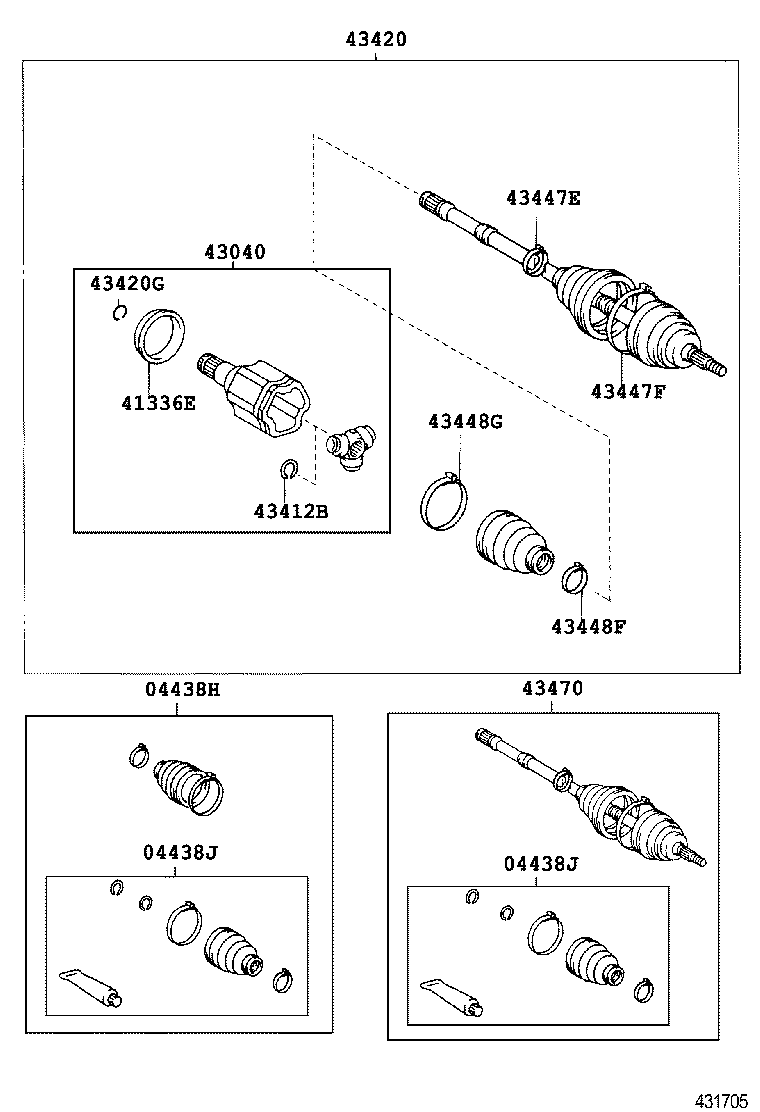  CAMRY AURION HV ARL |  FRONT DRIVE SHAFT