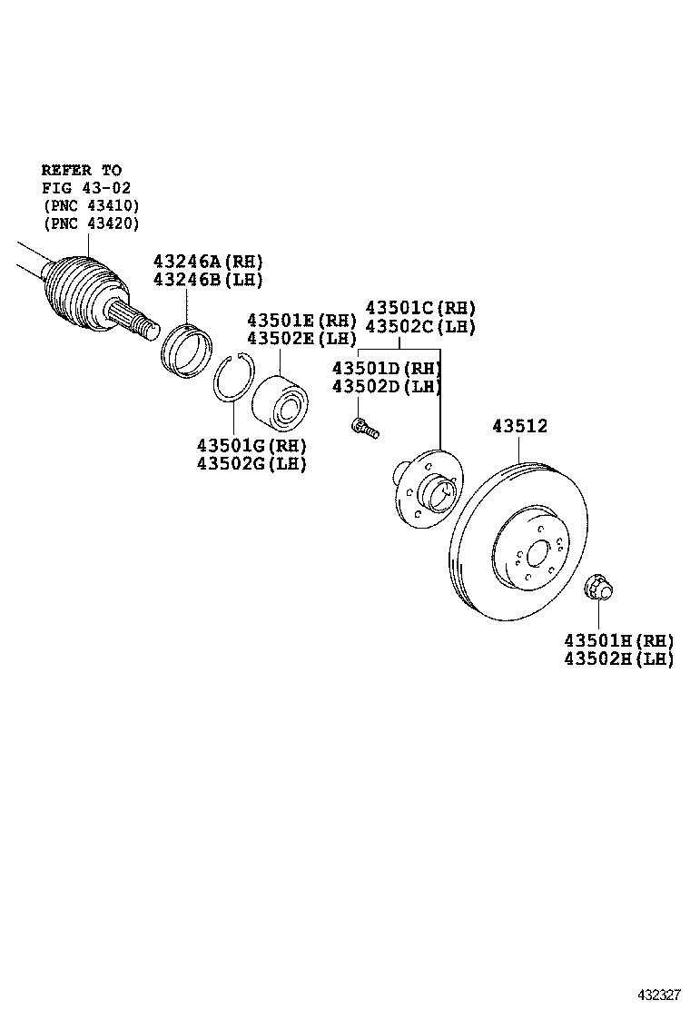  CAMRY AURION HV ARL |  FRONT AXLE HUB
