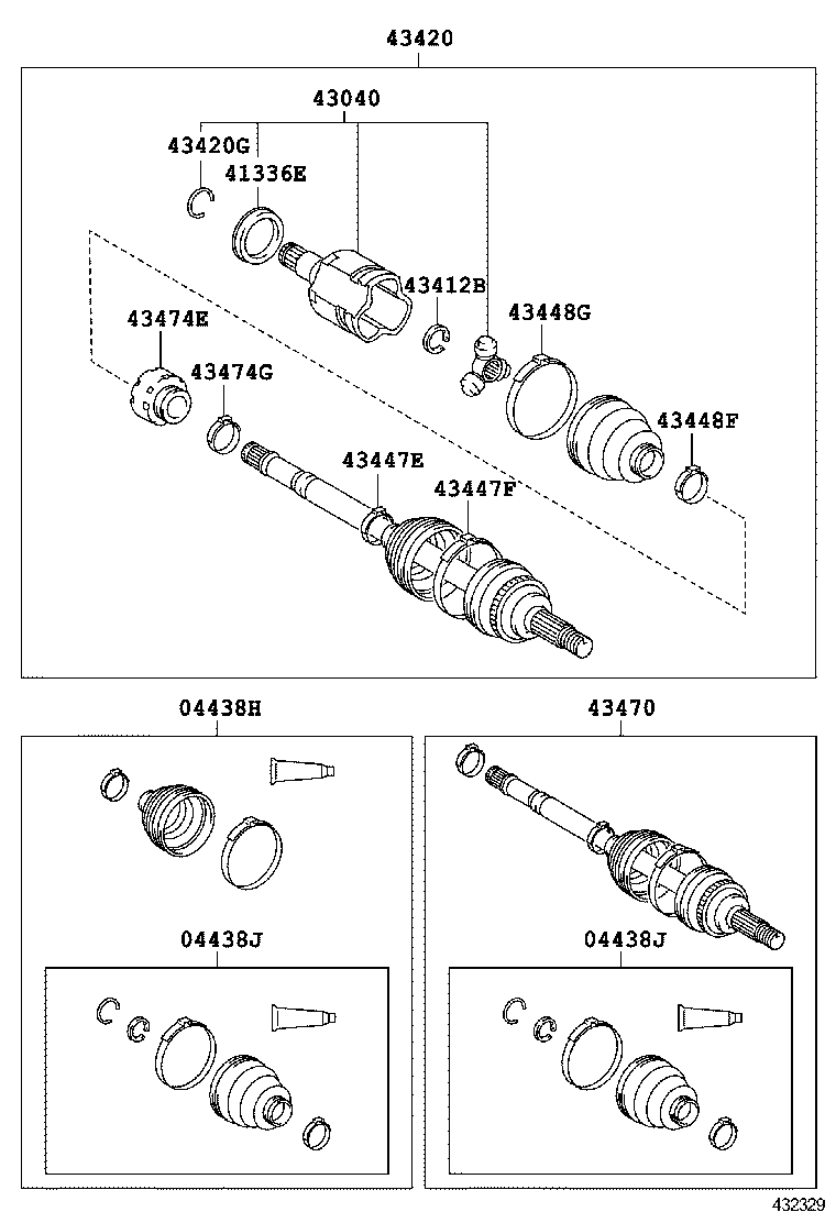  CAMRY AURION HV ARL |  FRONT DRIVE SHAFT