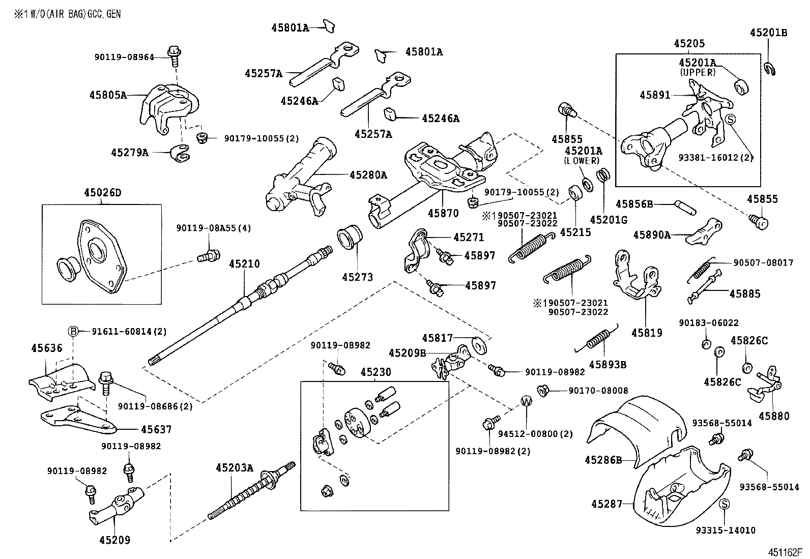  LAND CRUISER 100 105 |  STEERING COLUMN SHAFT