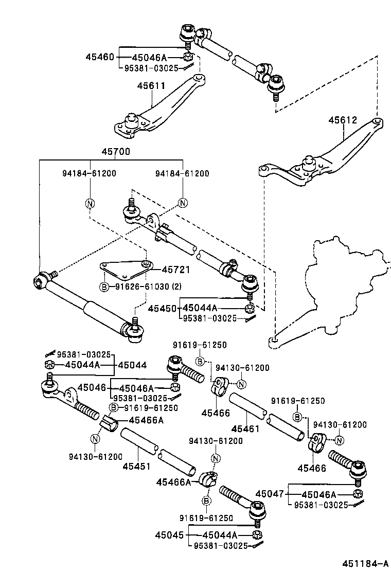 LAND CRUISER 100 105 |  FRONT STEERING GEAR LINK