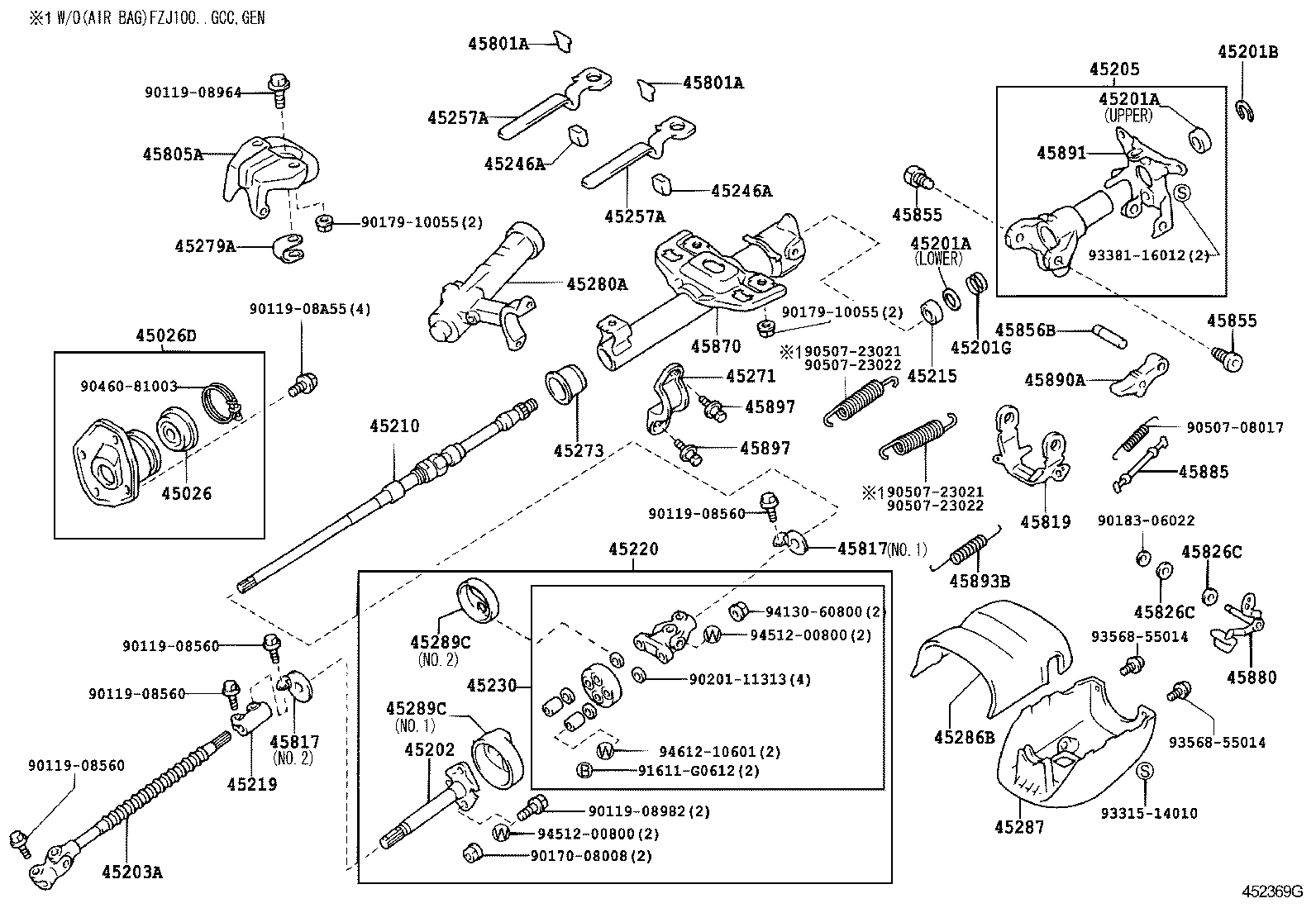  LAND CRUISER 100 105 |  STEERING COLUMN SHAFT