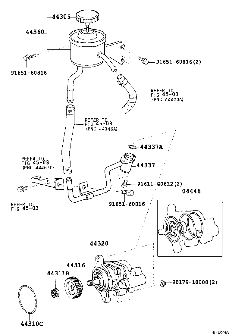  LAND CRUISER 100 105 |  VANE PUMP RESERVOIR POWER STEERING