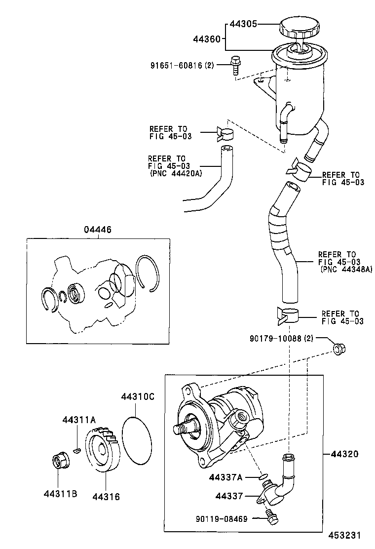  LAND CRUISER 100 105 |  VANE PUMP RESERVOIR POWER STEERING