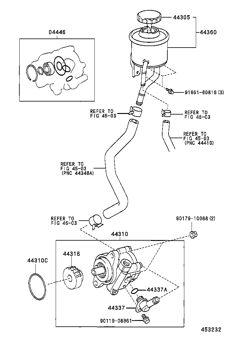 LAND CRUISER 100 105 |  VANE PUMP RESERVOIR POWER STEERING