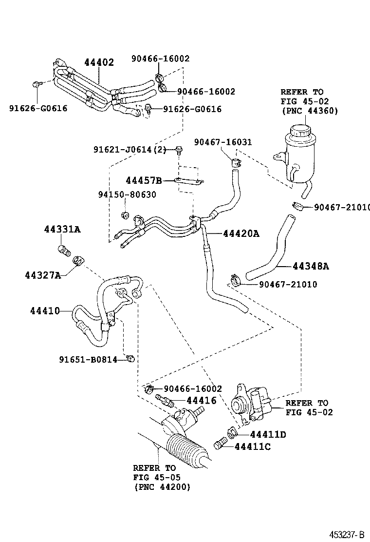  LAND CRUISER 100 105 |  POWER STEERING TUBE
