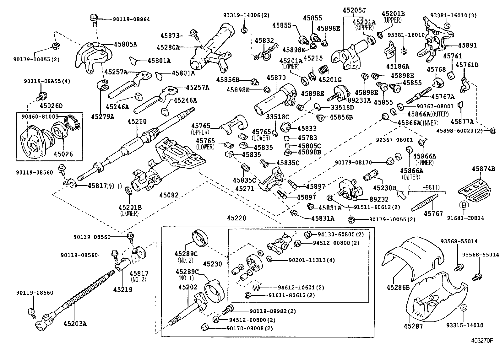  LAND CRUISER 100 105 |  STEERING COLUMN SHAFT