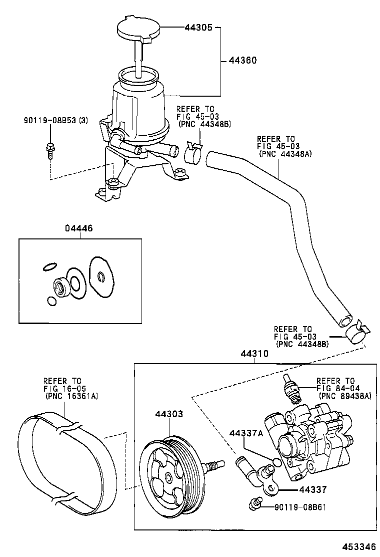  4RUNNER |  VANE PUMP RESERVOIR POWER STEERING