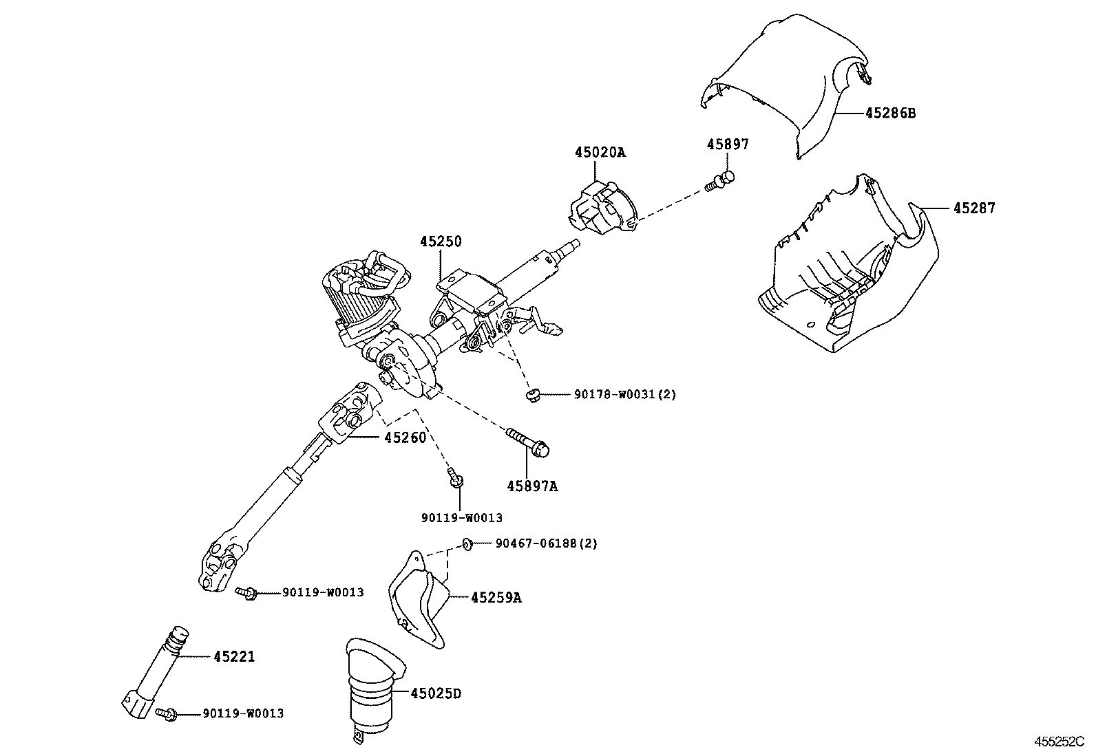  AVENSIS |  STEERING COLUMN SHAFT