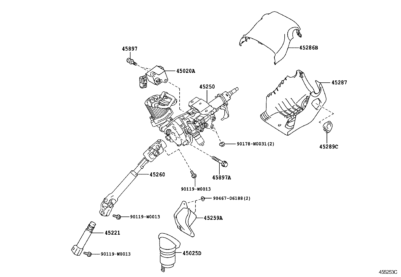  AVENSIS |  STEERING COLUMN SHAFT