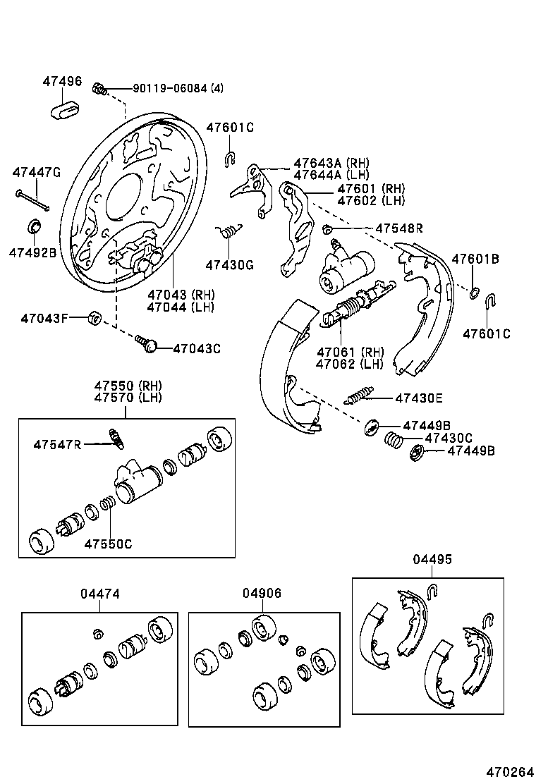  COROLLA |  REAR DRUM BRAKE WHEEL CYLINDER BACKING PLATE
