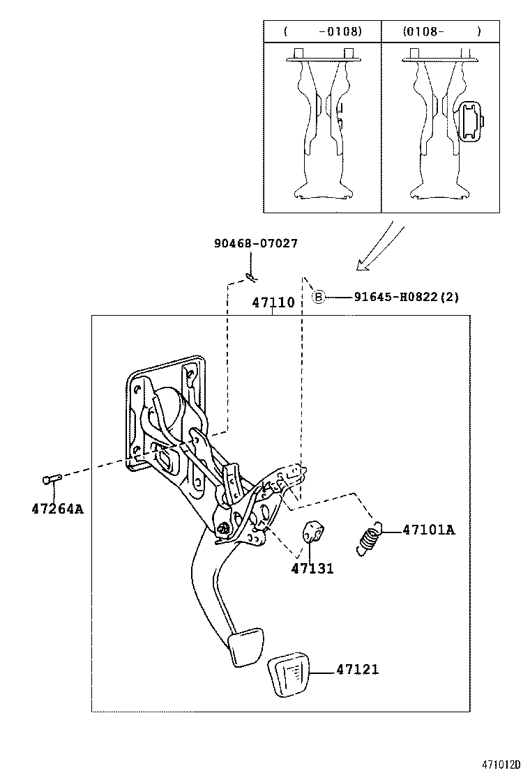  LAND CRUISER 100 105 |  BRAKE PEDAL BRACKET