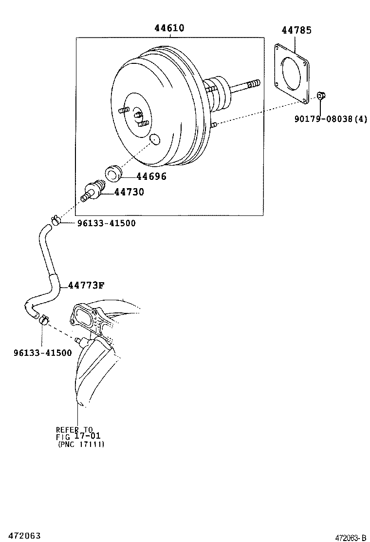  RAV4 |  BRAKE BOOSTER VACUUM TUBE