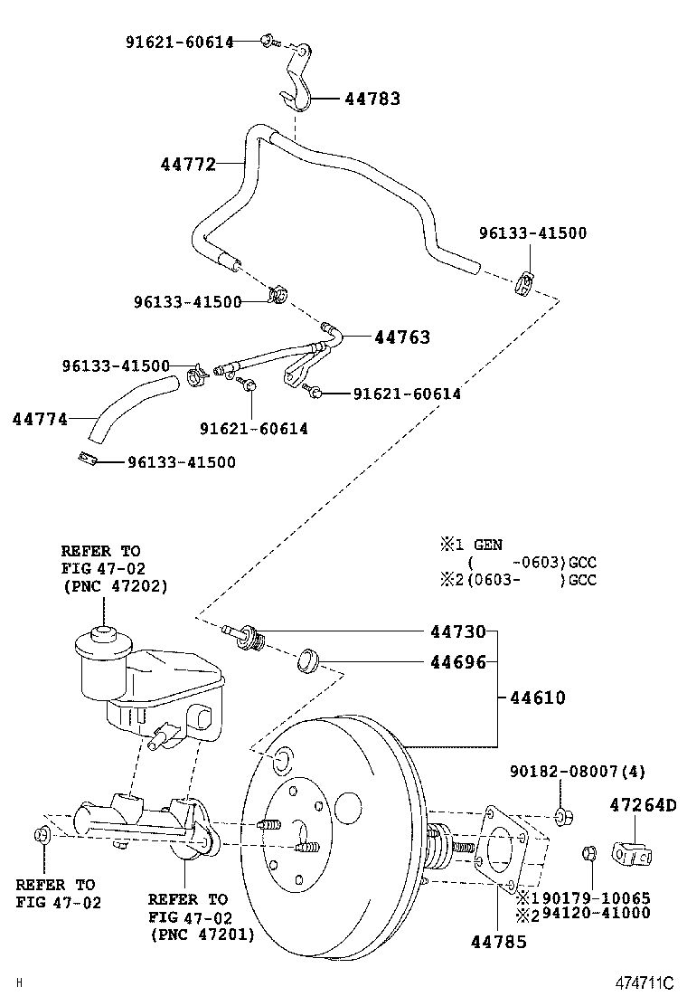  YARIS |  BRAKE BOOSTER VACUUM TUBE