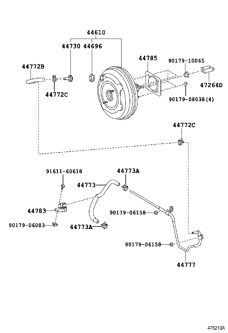  CAMRY AURION HV ARL |  BRAKE BOOSTER VACUUM TUBE