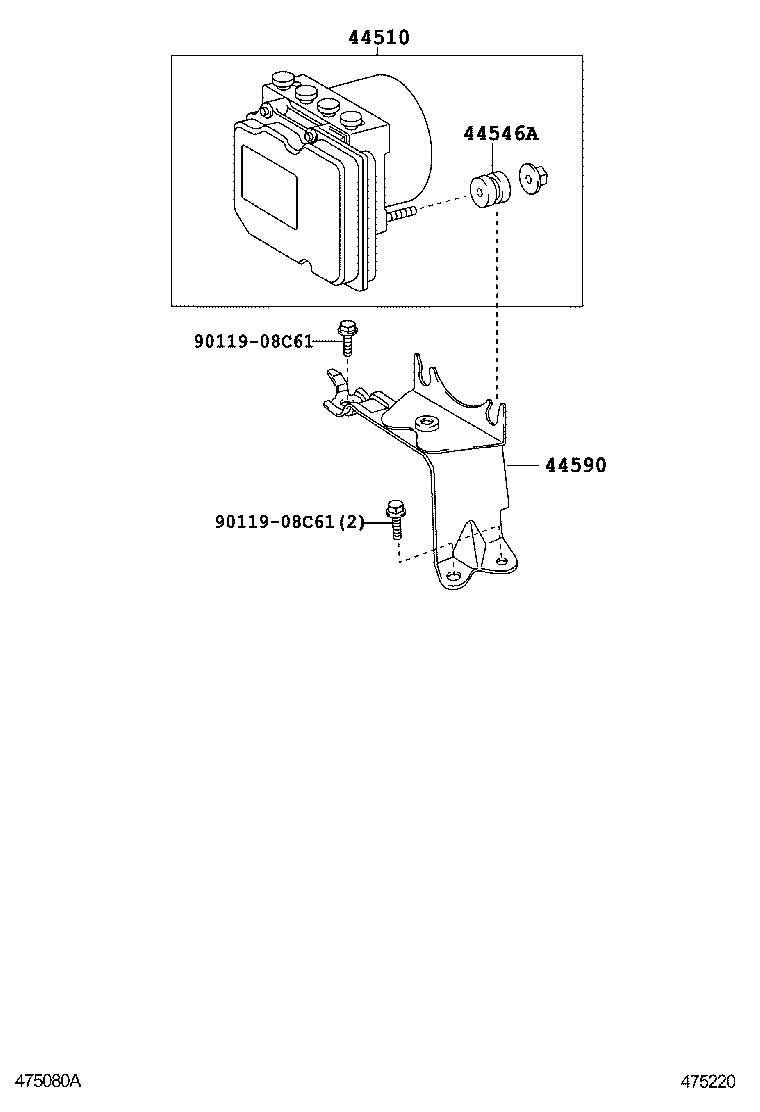  CAMRY AURION HV ARL |  BRAKE TUBE CLAMP