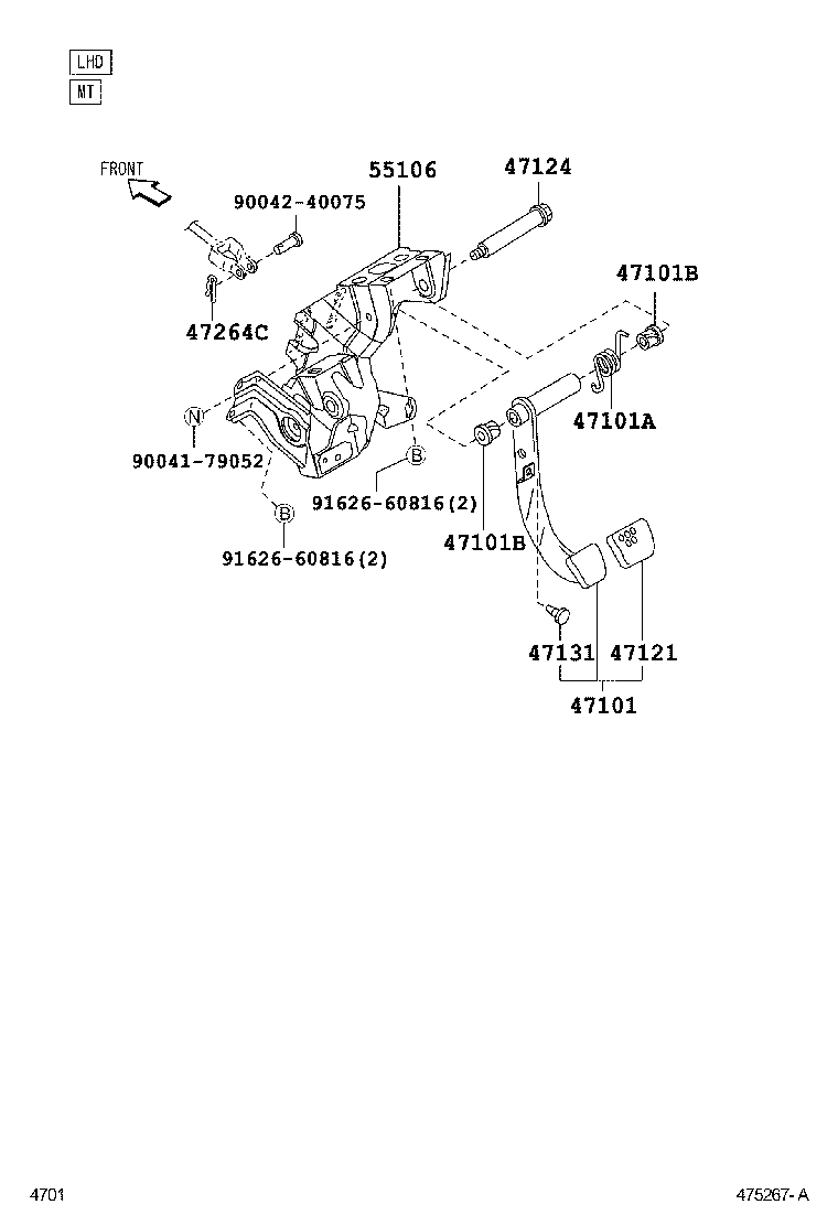  AVANZA |  BRAKE PEDAL BRACKET