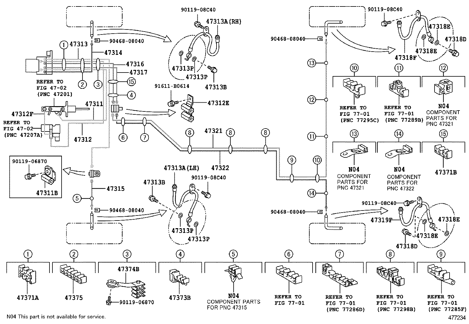  CAMRY AURION HV ARL |  BRAKE TUBE CLAMP