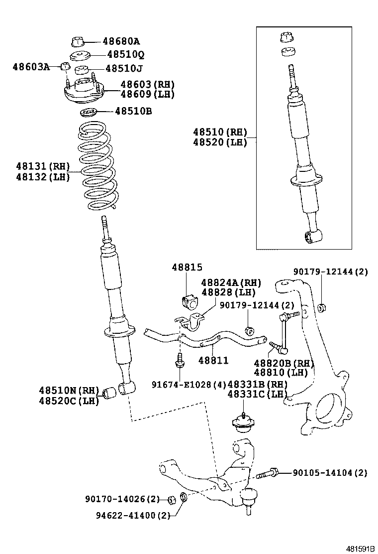  4RUNNER |  FRONT SPRING SHOCK ABSORBER