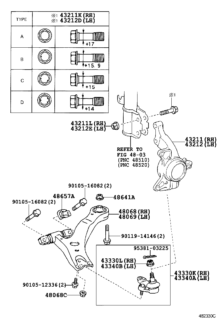  CAMRY AURION HV ARL |  FRONT AXLE ARM STEERING KNUCKLE