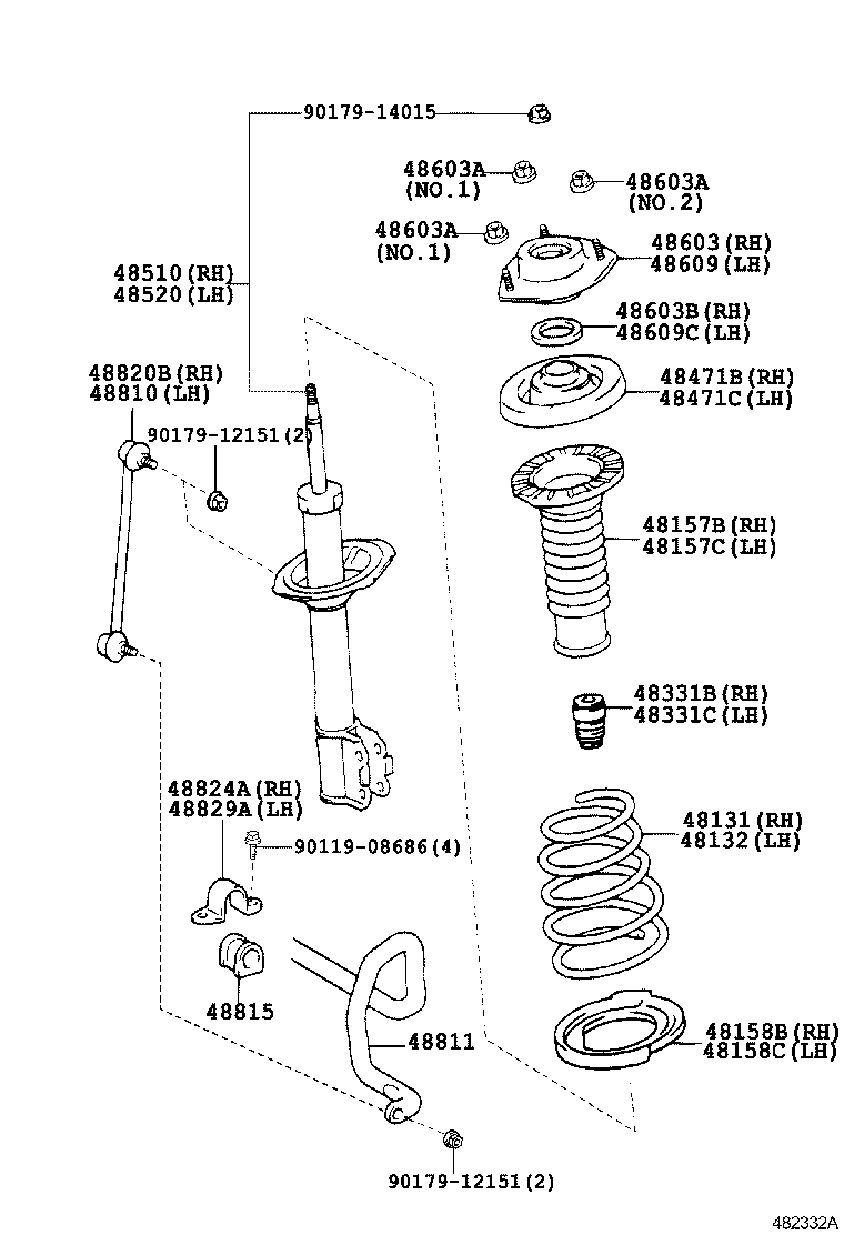  CAMRY AURION HV ARL |  FRONT SPRING SHOCK ABSORBER