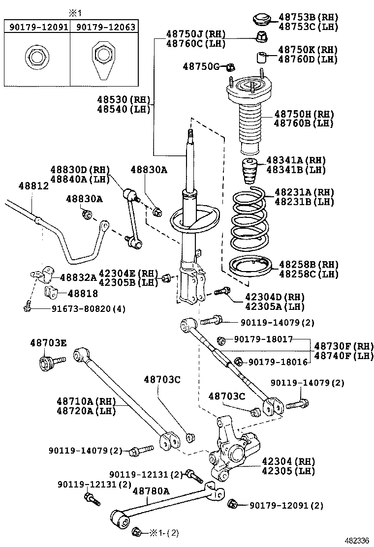  CAMRY AURION HV ARL |  REAR SPRING SHOCK ABSORBER