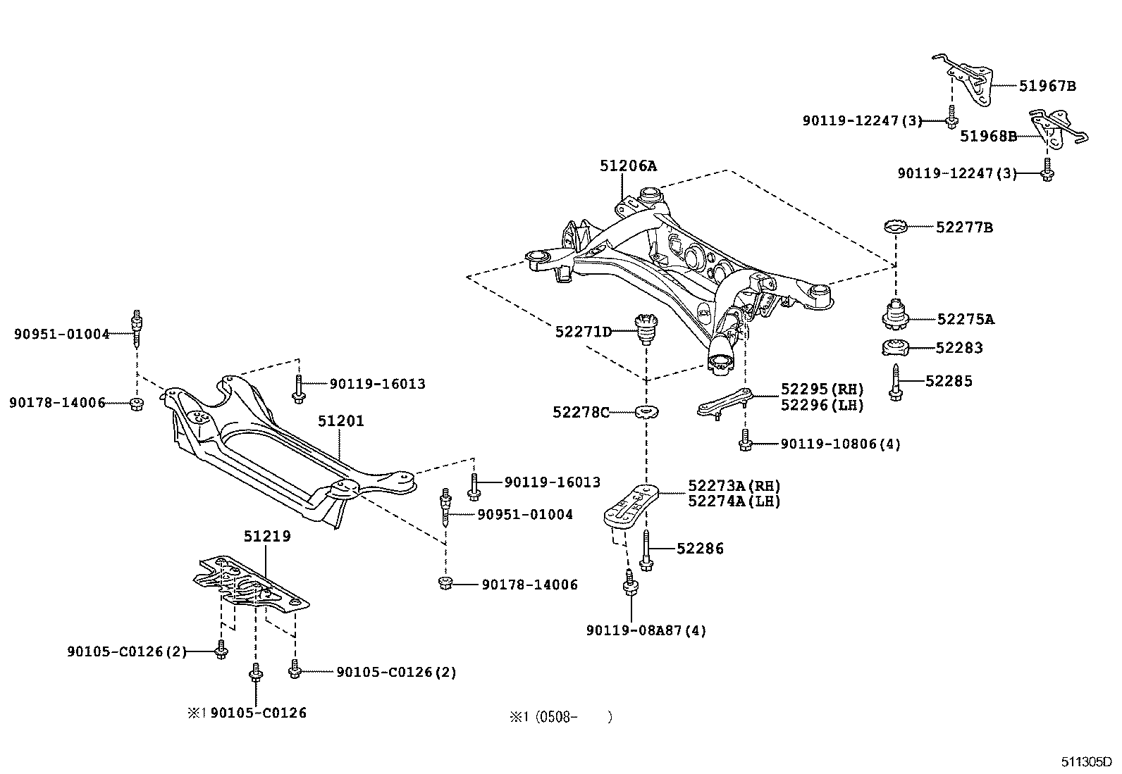  CROWN CHINA |  SUSPENSION CROSSMEMBER UNDER COVER