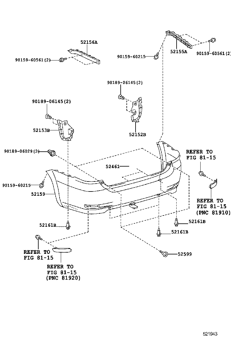  WISH |  REAR BUMPER BUMPER STAY
