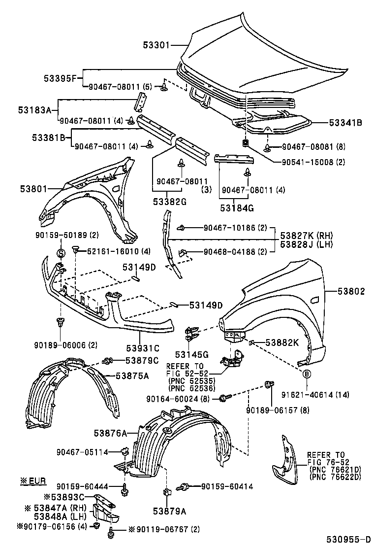  RAV4 |  HOOD FRONT FENDER