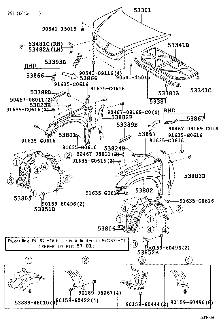  RX300 330 350 |  HOOD FRONT FENDER