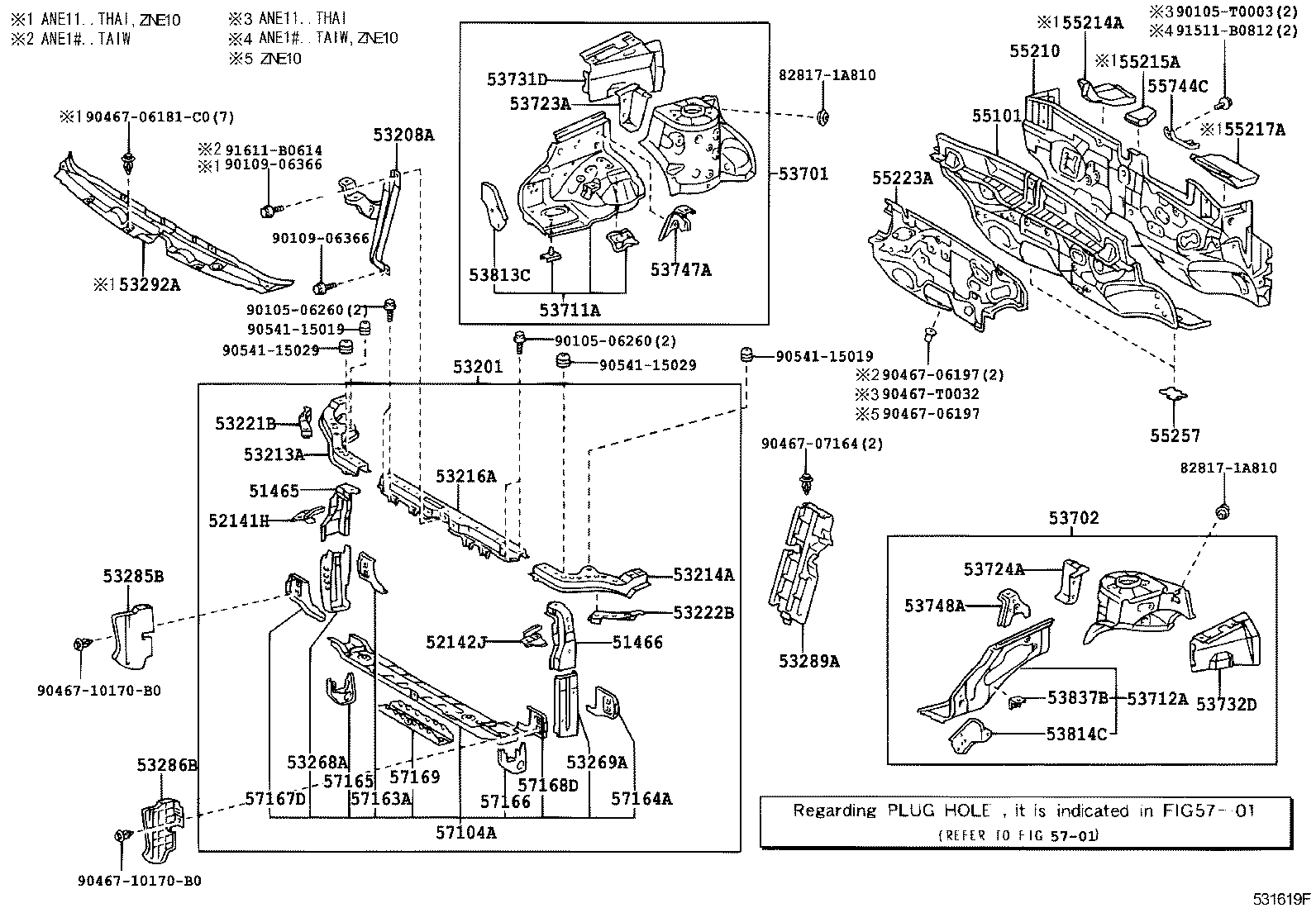  WISH |  FRONT FENDER APRON DASH PANEL