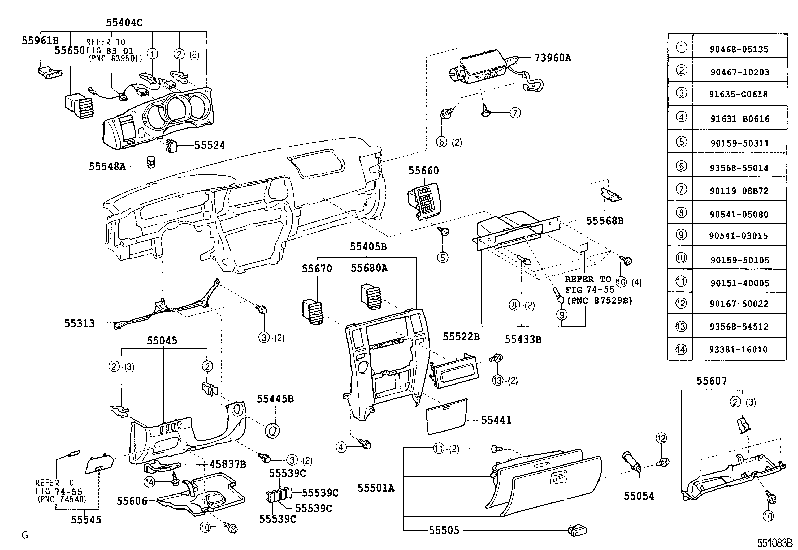  4RUNNER |  INSTRUMENT PANEL GLOVE COMPARTMENT