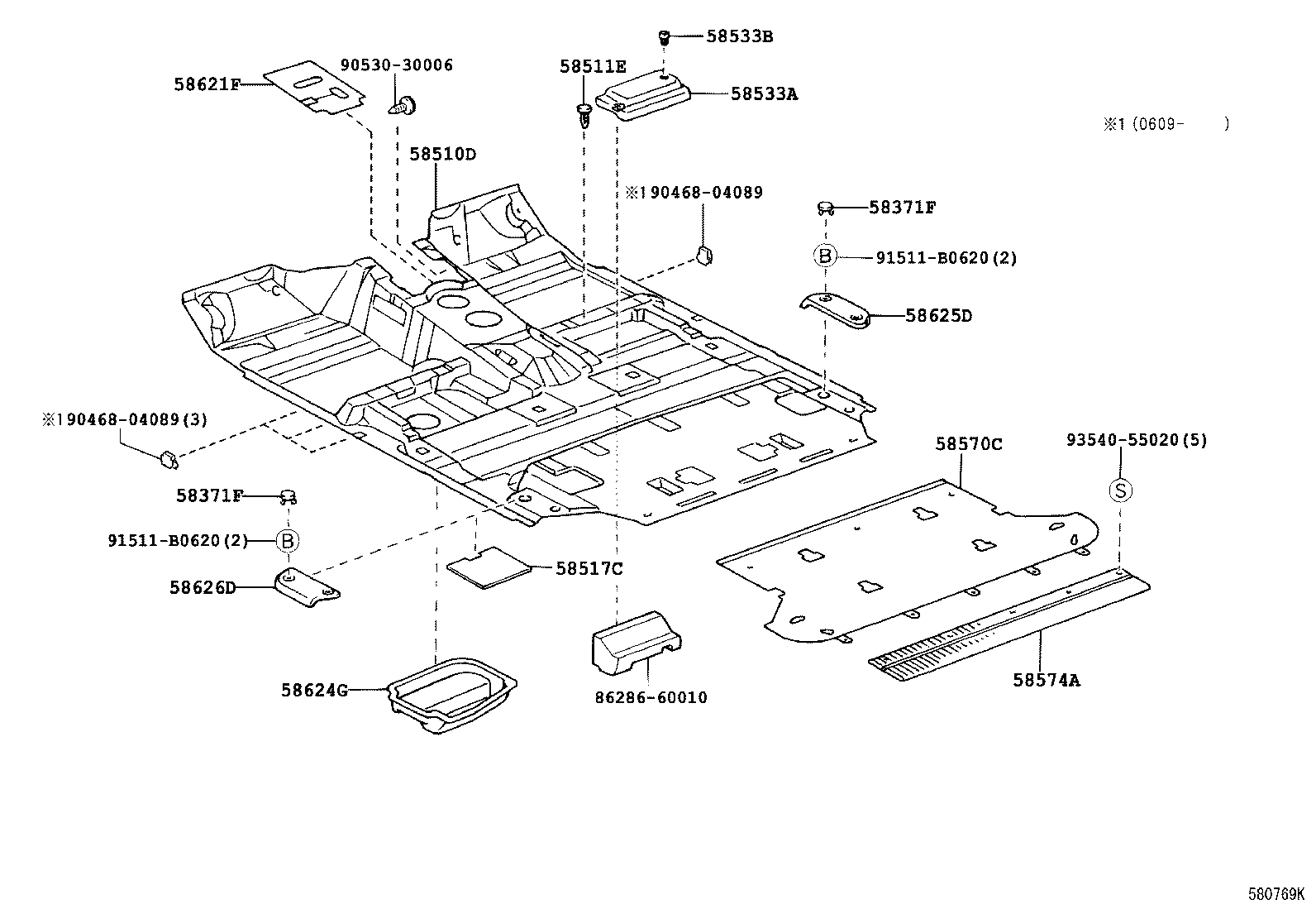  LX470 |  FLOOR MAT SILENCER PAD