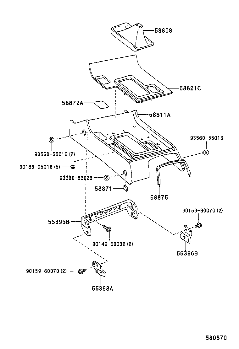  LAND CRUISER 80 |  CONSOLE BOX BRACKET