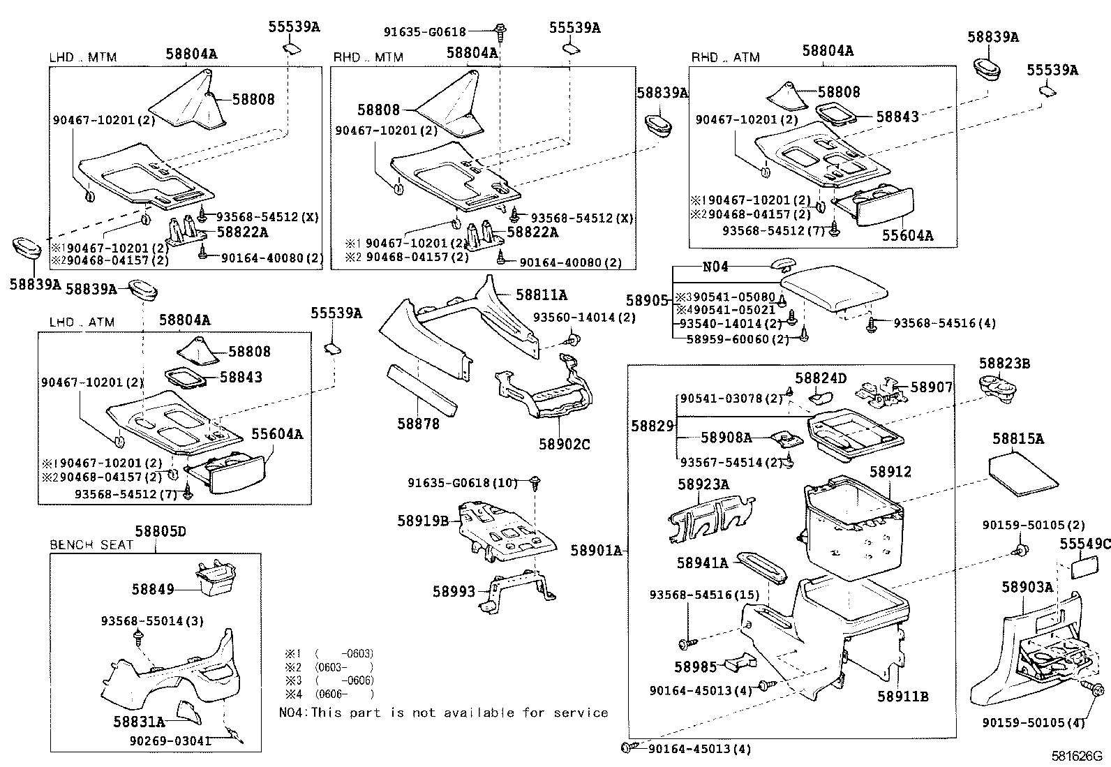  LAND CRUISER 100 105 |  CONSOLE BOX BRACKET