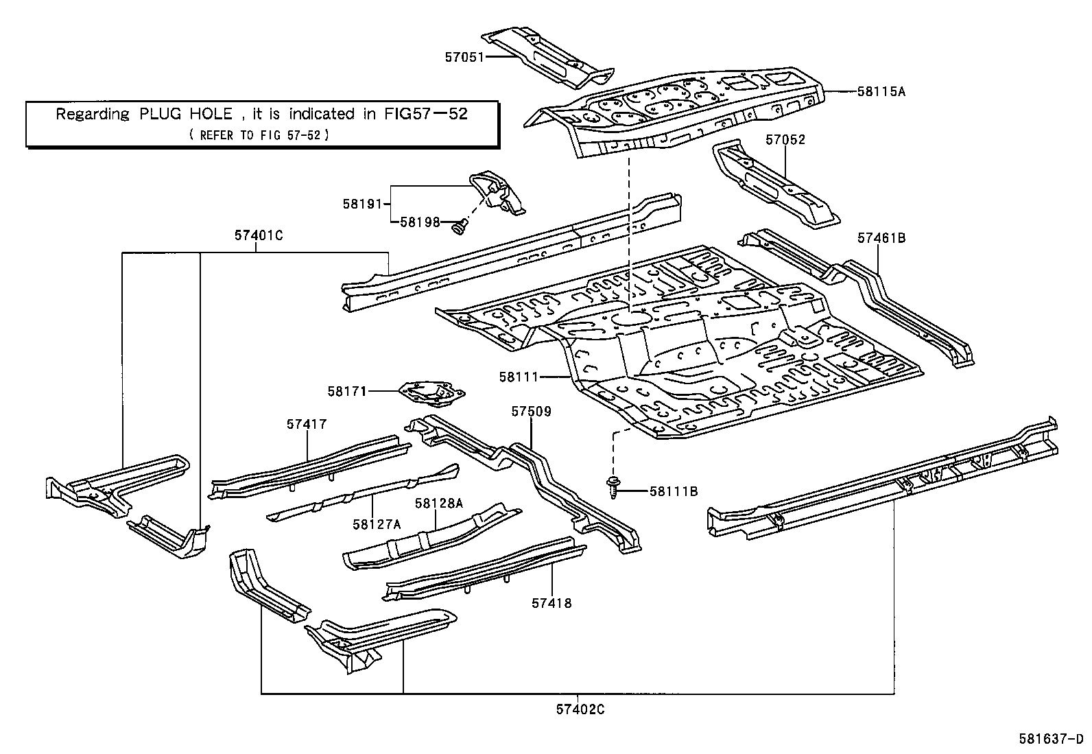  4RUNNER |  FRONT FLOOR PANEL FRONT FLOOR MEMBER