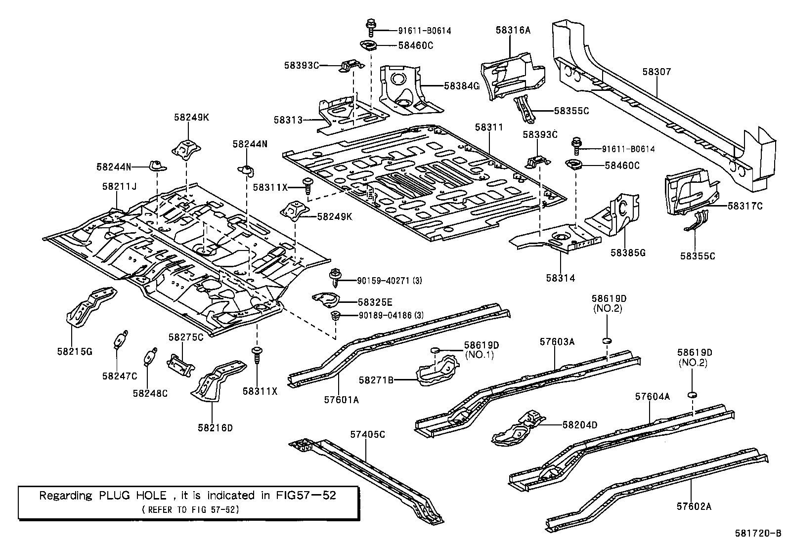  4RUNNER |  REAR FLOOR PANEL REAR FLOOR MEMBER