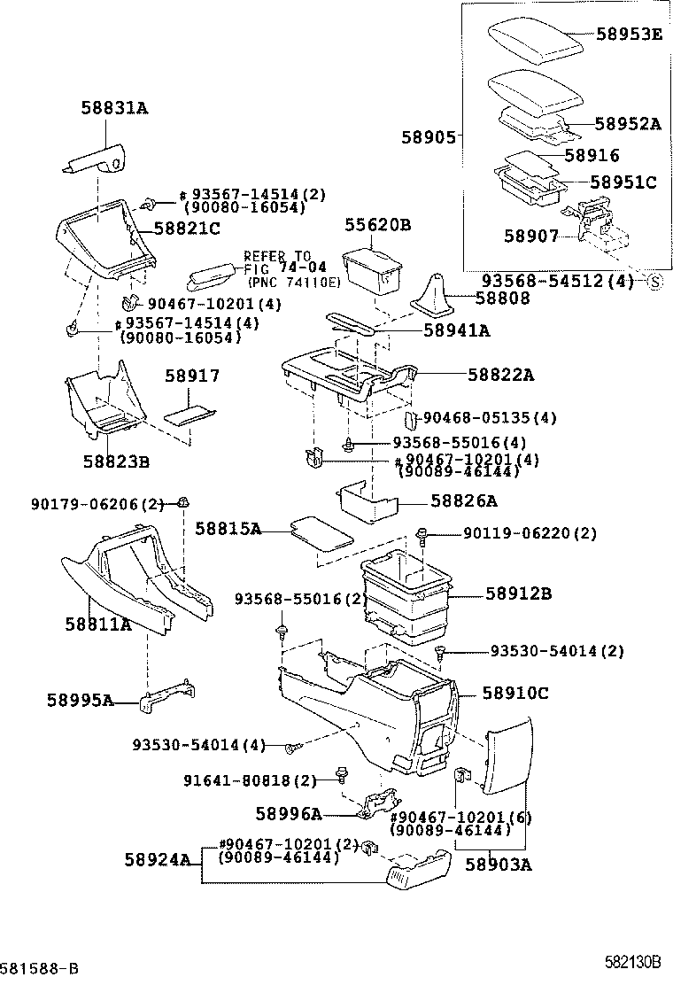  CAMRY |  CONSOLE BOX BRACKET
