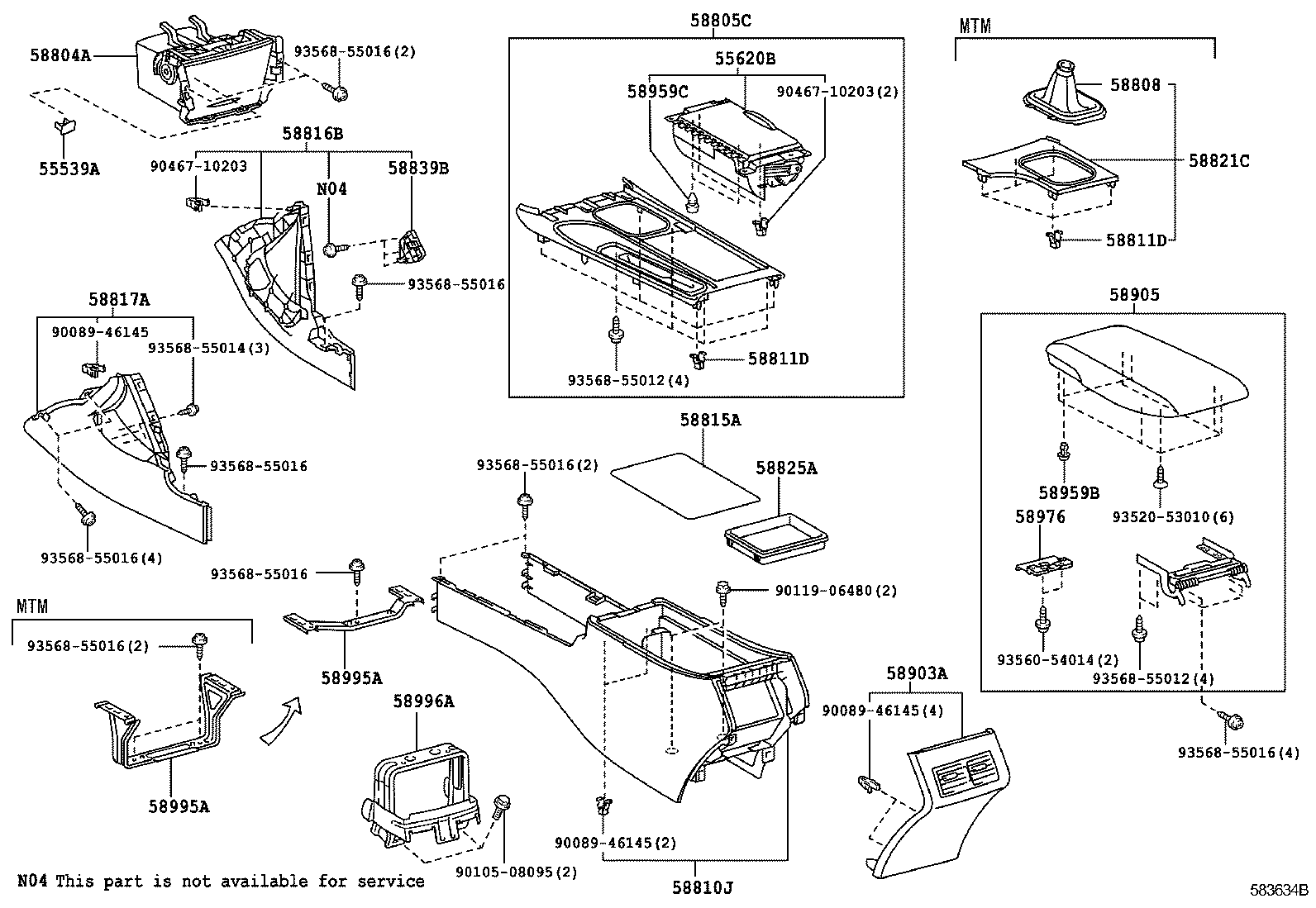  CAMRY AURION HV ARL |  CONSOLE BOX BRACKET