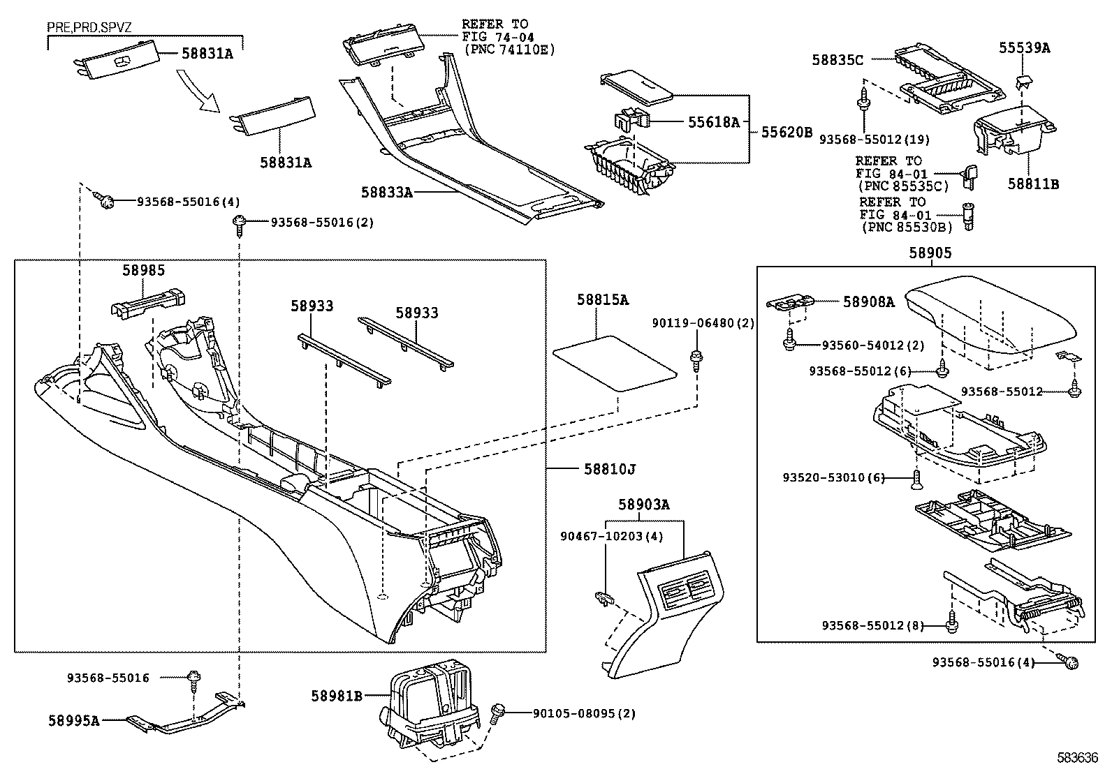  CAMRY AURION HV ARL |  CONSOLE BOX BRACKET