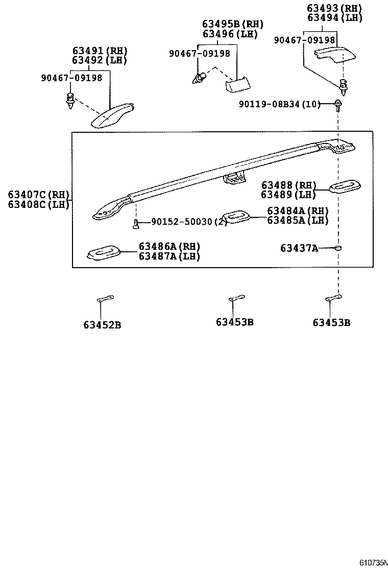  LAND CRUISER 100 105 |  ROOF PANEL BACK PANEL
