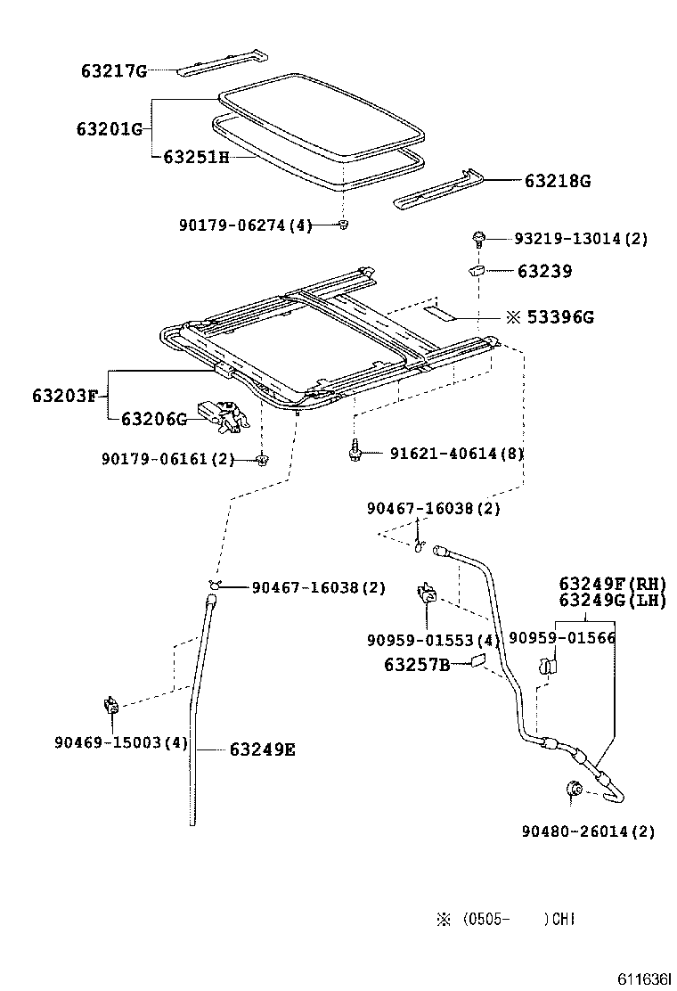  LAND CRUISER 100 105 |  ROOF PANEL BACK PANEL