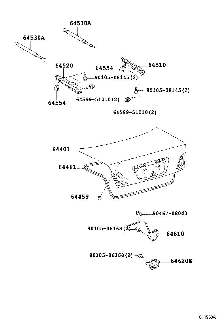  CROWN |  LUGGAGE COMPARTMENT DOOR LOCK