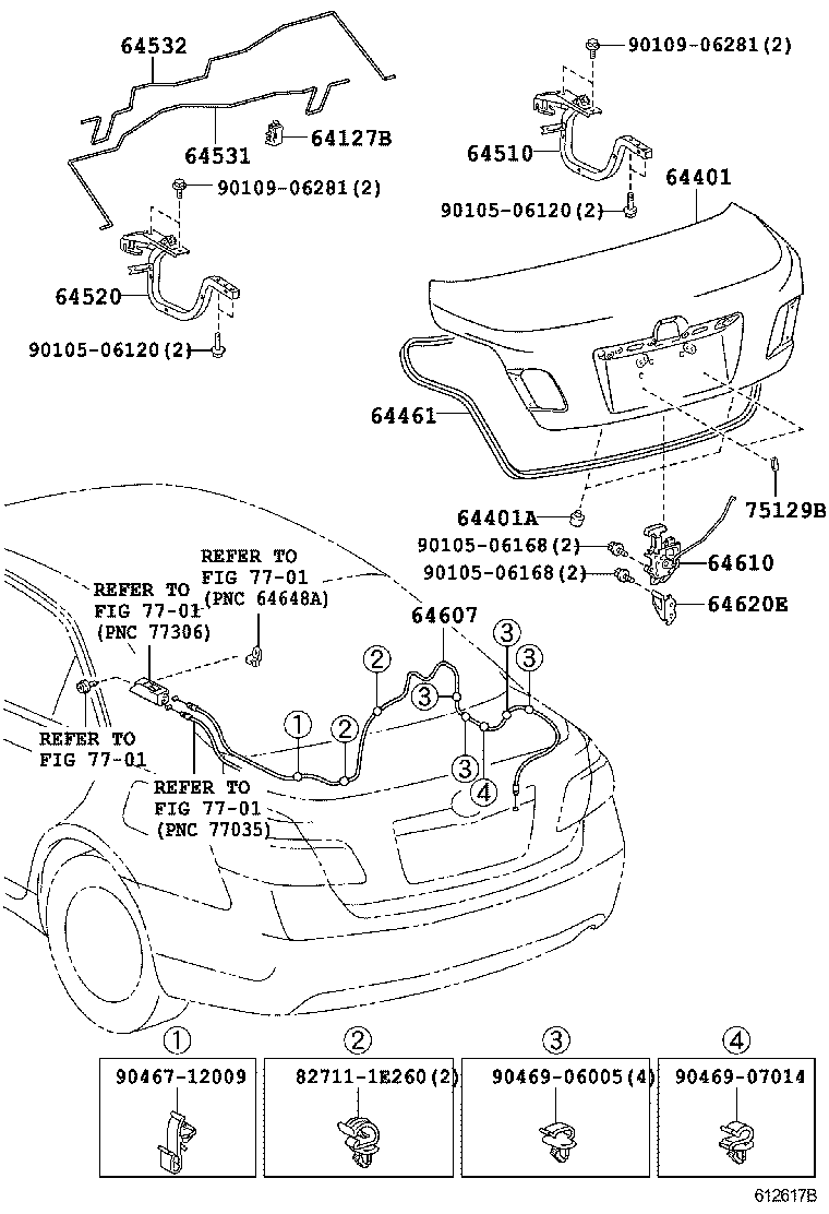  CAMRY AURION HV ARL |  LUGGAGE COMPARTMENT DOOR LOCK