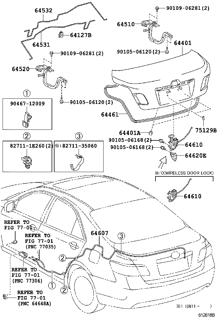  CAMRY AURION HV ARL |  LUGGAGE COMPARTMENT DOOR LOCK