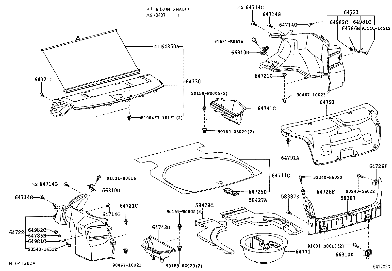  AVENSIS |  PACKAGE TRAY PANEL LUGGAGE COMPARTMENT MAT
