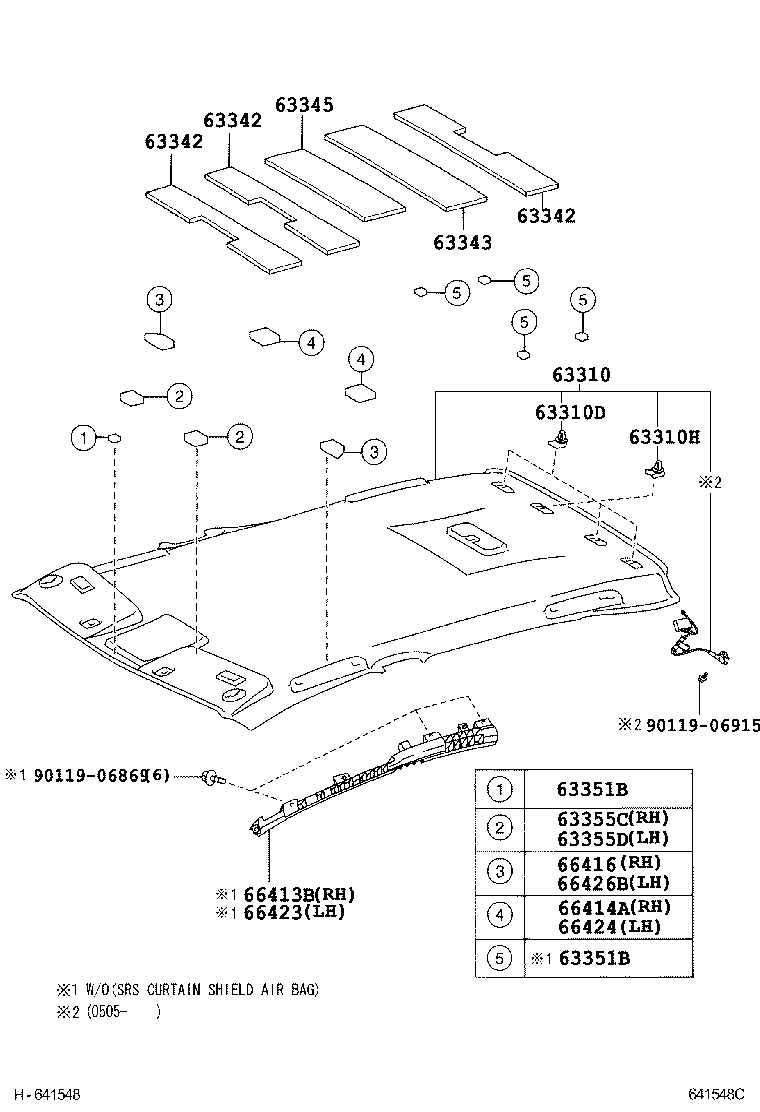  CROWN |  ROOF HEADLINING SILENCER PAD