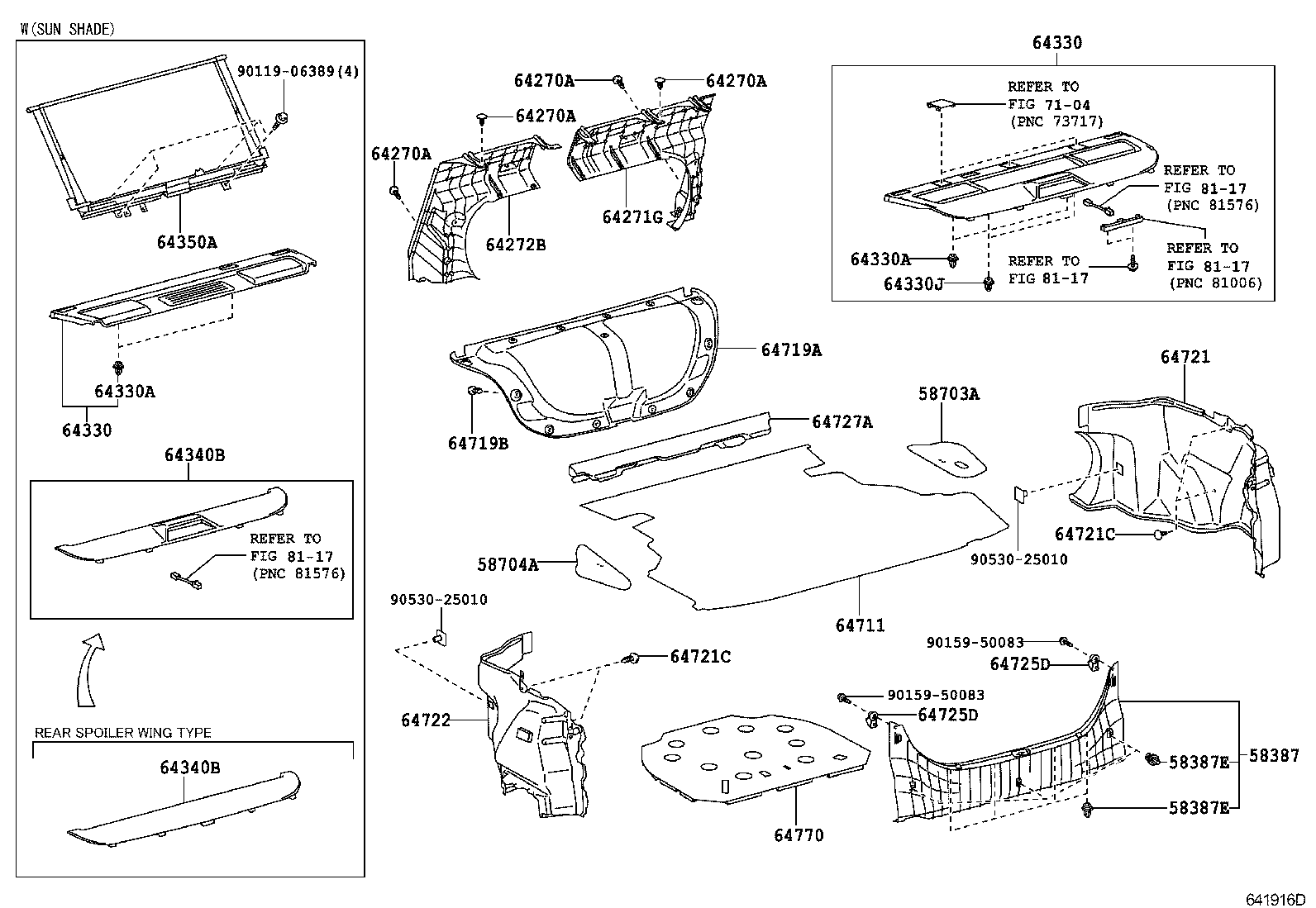CAMRY AURION HV ARL | PACKAGE TRAY PANEL LUGGAGE COMPARTMENT MAT