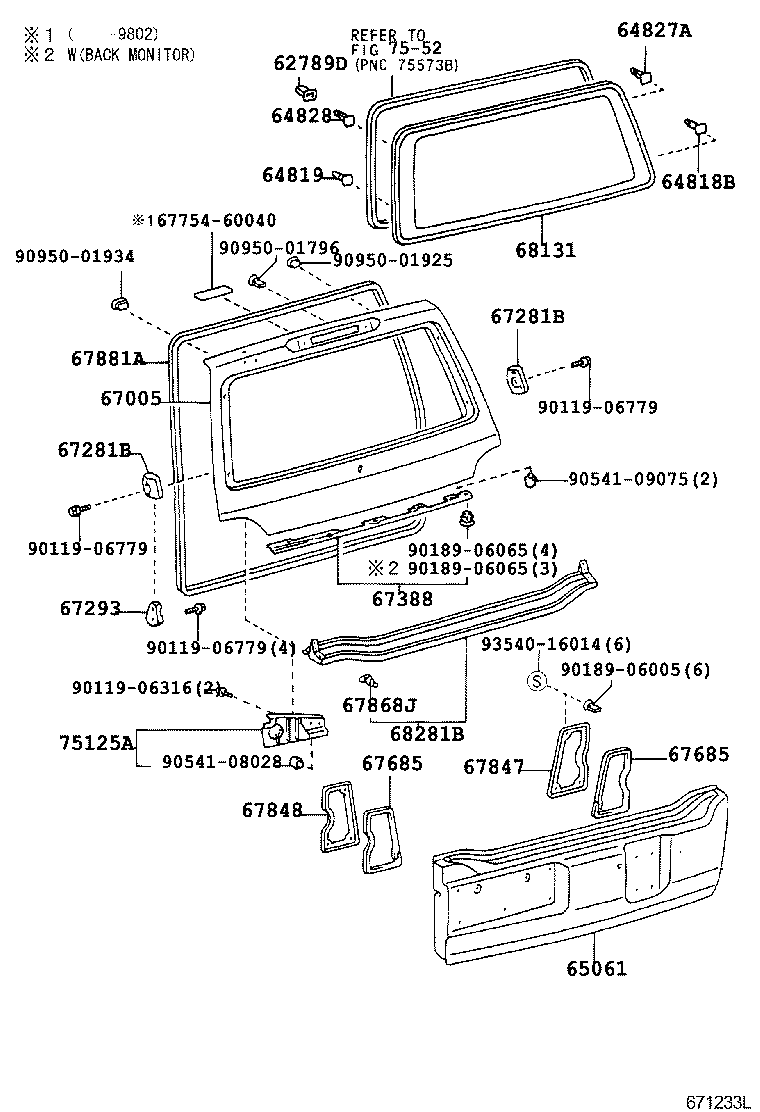  LAND CRUISER 100 105 |  BACK DOOR PANEL GLASS