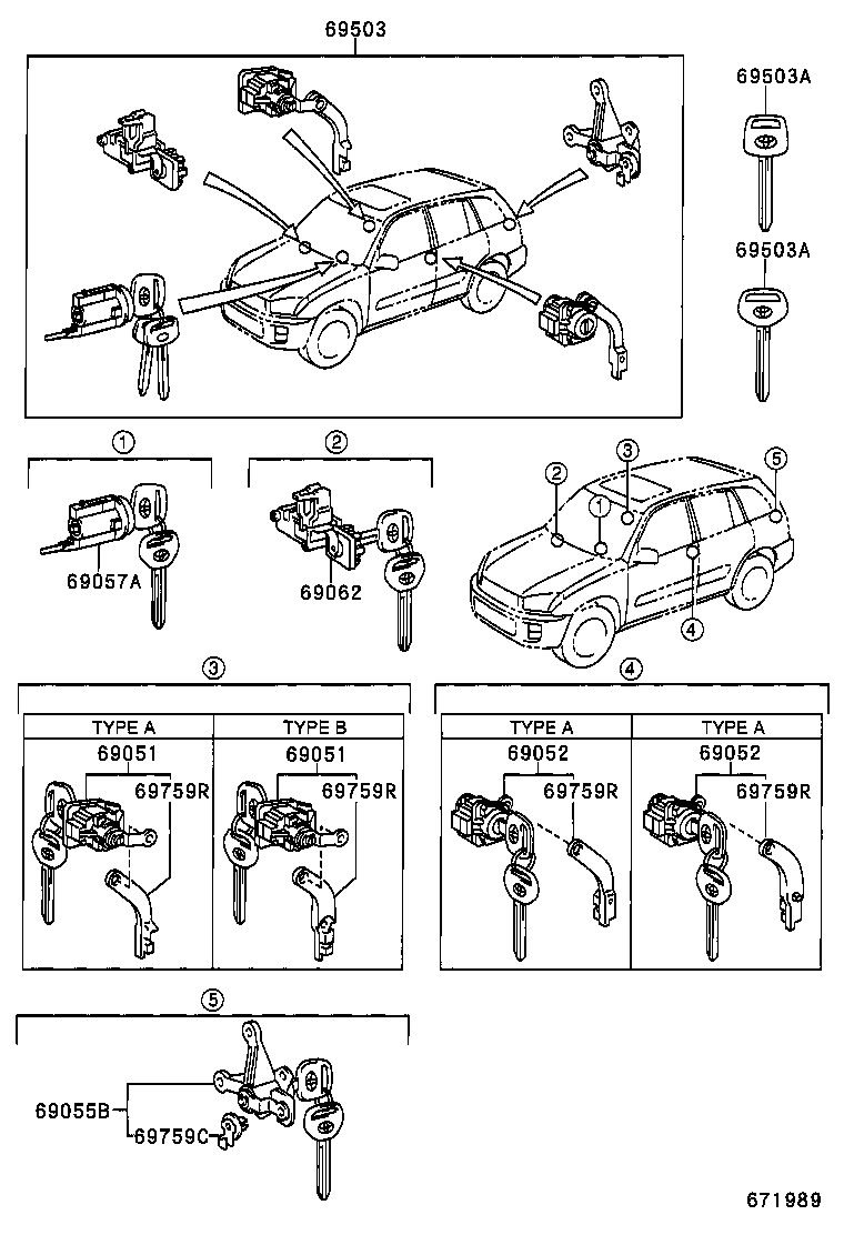  RAV4 |  LOCK CYLINDER SET